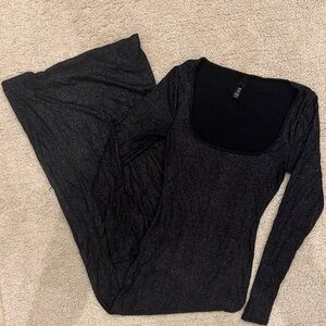 Skims Black Long Sleeve Dress